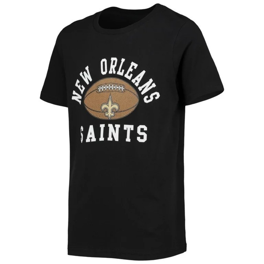 Youth Black New Orleans Saints Football T-Shirt
